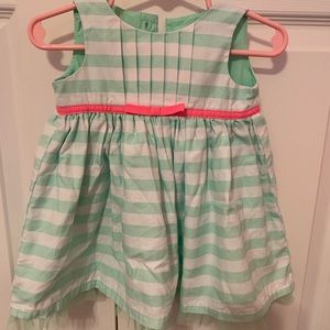 Mint Green and White Striped Dress